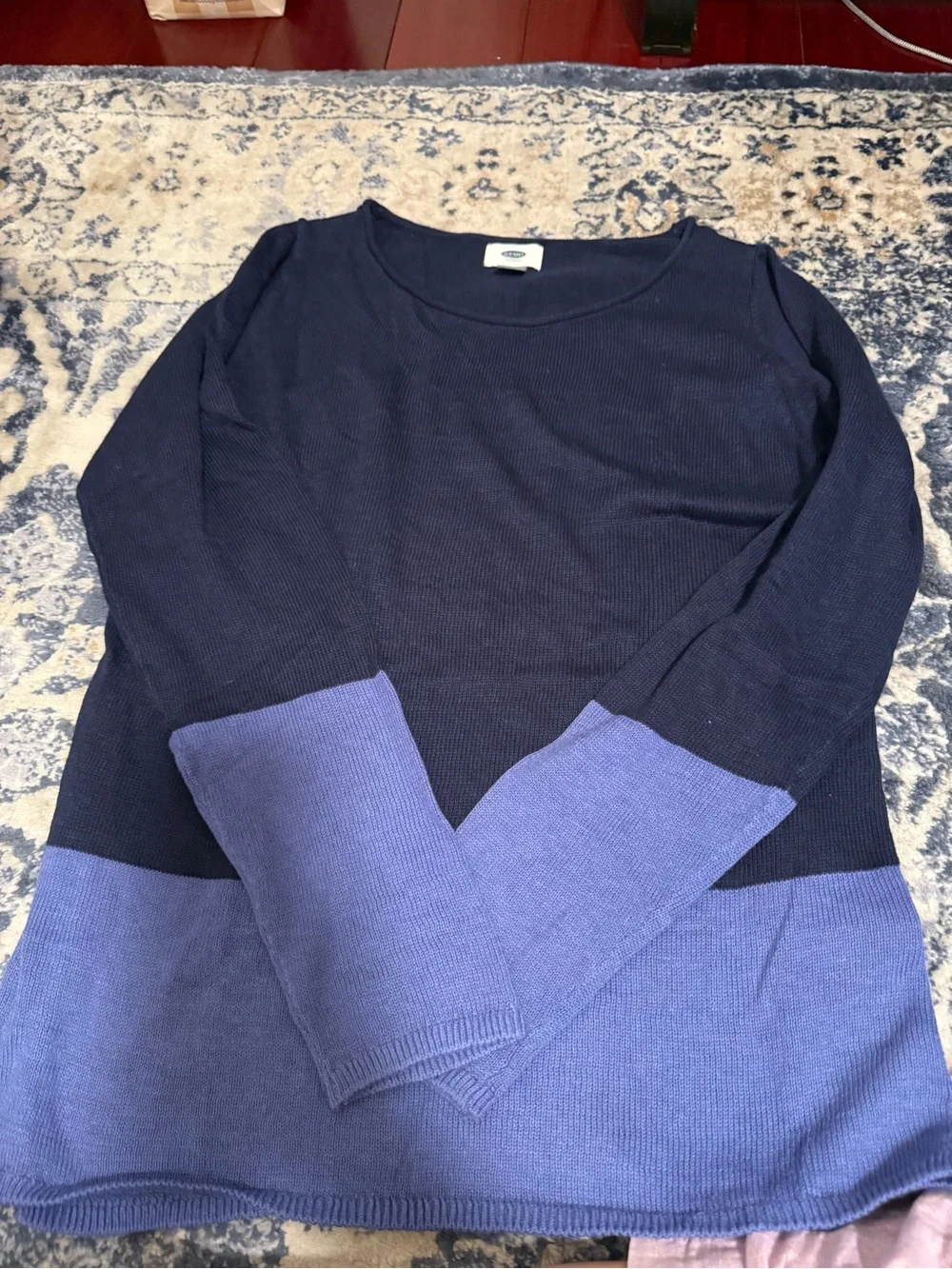 NWOT Old Navy Colorblock Blue Sweater